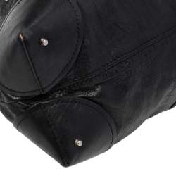 Pre Owned Chloe Black Leather Plexo Paddington Tote