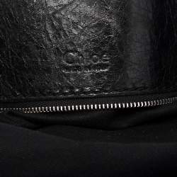 Pre Owned Chloe Black Leather Plexo Paddington Tote