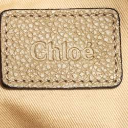 Pre Owned Chloe Khaki Green Leather Small Paraty Satchel