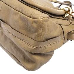 Pre Owned Chloe Khaki Green Leather Small Paraty Satchel