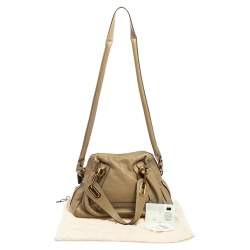 Pre Owned Chloe Khaki Green Leather Small Paraty Satchel