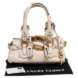 Pre Owned Chloe Beige Leather Mini Paddington Satchel 