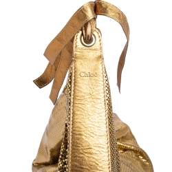 Pre Owned حقيبة هوبو كلوى شينمايل جلد وشبك معدن فضية