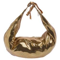 Pre Owned حقيبة هوبو كلوى شينمايل جلد وشبك معدن فضية