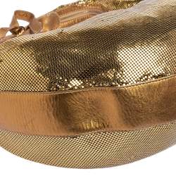 Pre Owned حقيبة هوبو كلوى شينمايل جلد وشبك معدن فضية