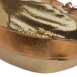 Pre Owned حقيبة هوبو كلوى شينمايل جلد وشبك معدن فضية