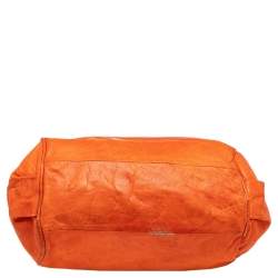 Pre Owned Chloe Orange Leather Large Ethel Tote