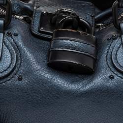 Pre Owned Chloe Blue Leather Medium Paddington Satchel