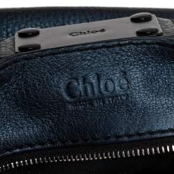 Pre Owned Chloe Blue Leather Medium Paddington Satchel