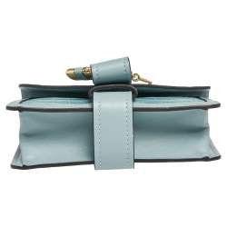 Pre Owned حقيبة كتف كلوي ميني آبي جلد بنقشة التمساح أخضر فاتح