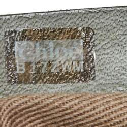 Pre Owned حقيبة ساتشل كلوي مارسي جلد ثعبان وجلد بني شوكولاته متوسطة