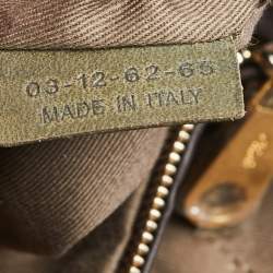 Pre Owned حقيبة ساتشل كلوي مارسي جلد ثعبان وجلد بني شوكولاته متوسطة