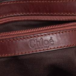 Pre Owned Chloe Brown Leather Kerala Dome Satchel