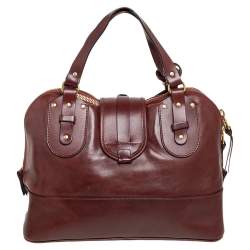 Pre Owned Chloe Brown Leather Kerala Dome Satchel
