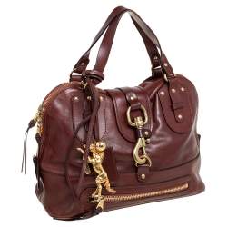 Pre Owned Chloe Brown Leather Kerala Dome Satchel