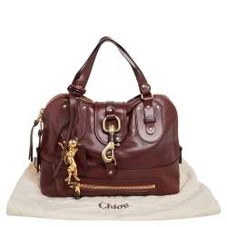 Pre Owned Chloe Brown Leather Kerala Dome Satchel