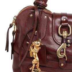 Pre Owned Chloe Brown Leather Kerala Dome Satchel