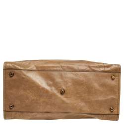 Pre Owned Chloe Brown Leather Zip Satchel