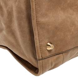 Pre Owned Chloe Brown Leather Zip Satchel