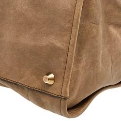 Pre Owned Chloe Brown Leather Zip Satchel