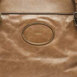 Pre Owned Chloe Brown Leather Zip Satchel