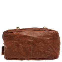 Chloe Brown Leather Zip Shoulder Bag