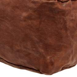 Chloe Brown Leather Zip Shoulder Bag