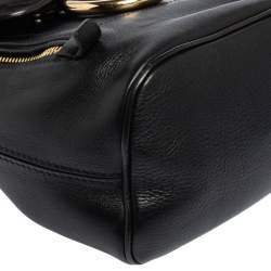 Pre Owned Chloe Black Leather and Suede Mini Faye Day Backpack