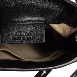 Pre Owned Chloe Black Leather and Suede Mini Faye Day Backpack