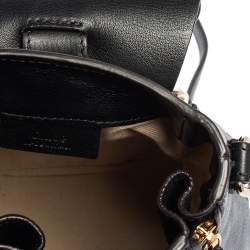 Pre Owned Chloe Black Leather and Suede Mini Faye Day Backpack