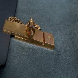 Pre Owned Chloe Grey/Green Leather and Suede Medium Drew Shoulder Bag