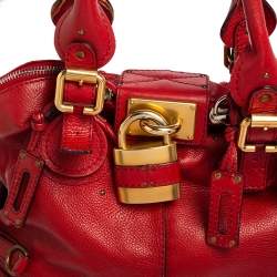 Pre Owned Chloe Red Leather Paddington Satchel