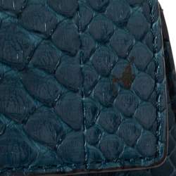 مملوكة مسبقًا Chloe Blue Python Small Drew Shoulder Bag