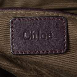 Pre Owned Chloe Burgundy Leather Medium Marcie Satchel
