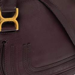 Pre Owned Chloe Burgundy Leather Medium Marcie Satchel