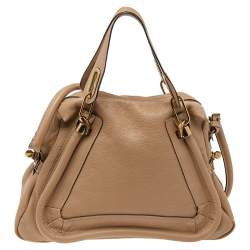 مملوكة مسبقًا Chloe Beige Leather Medium Paraty Shoulder Bag