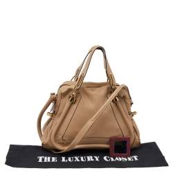 مملوكة مسبقًا Chloe Beige Leather Medium Paraty Shoulder Bag