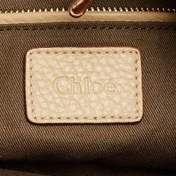 Pre Owned Chloe Beige Leather Marcie Hobo
