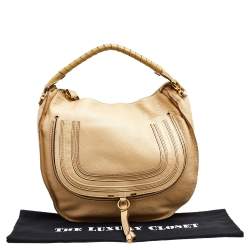 Pre Owned Chloe Beige Leather Marcie Hobo