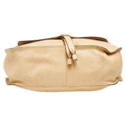 Pre Owned Chloe Beige Leather Marcie Hobo