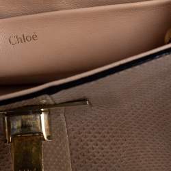 Pre Owned Chloe Beige Ayers and Karung Sally Shoulder Bag