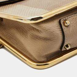 Pre Owned Chloe Beige Ayers and Karung Sally Shoulder Bag