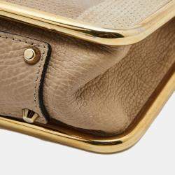 Pre Owned Chloe Beige Ayers and Karung Sally Shoulder Bag