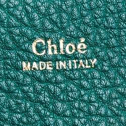 Pre Owned Chloe Green/Brown Leather Charlotte Tote