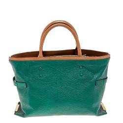 Pre Owned Chloe Green/Brown Leather Charlotte Tote