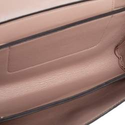 Pre Owned حقيبة كتف كلوي فايي جلد وجلد ثعبان رمادي صغيرة