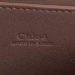 Pre Owned حقيبة كتف كلوي فايي جلد وجلد ثعبان رمادي صغيرة