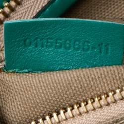 Pre Owned Chloe Green Leather and Snakeskin Trim Medium Everston Satchel