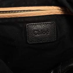 Pre Owned Chloe Black Python and Leather Medium Paraty Shoulder Bag