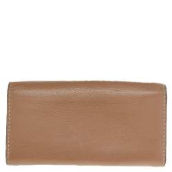 Pre Owned Chloe Beige Leather Marcie Long Wallet